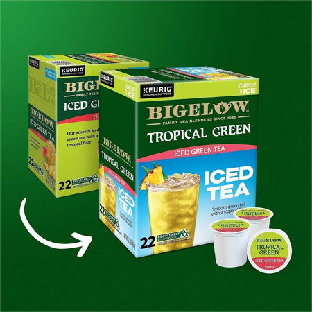 Bigelow® Tropical Iced Green Tea K-Cup - Compatible with Keurig Brewer - Kosher