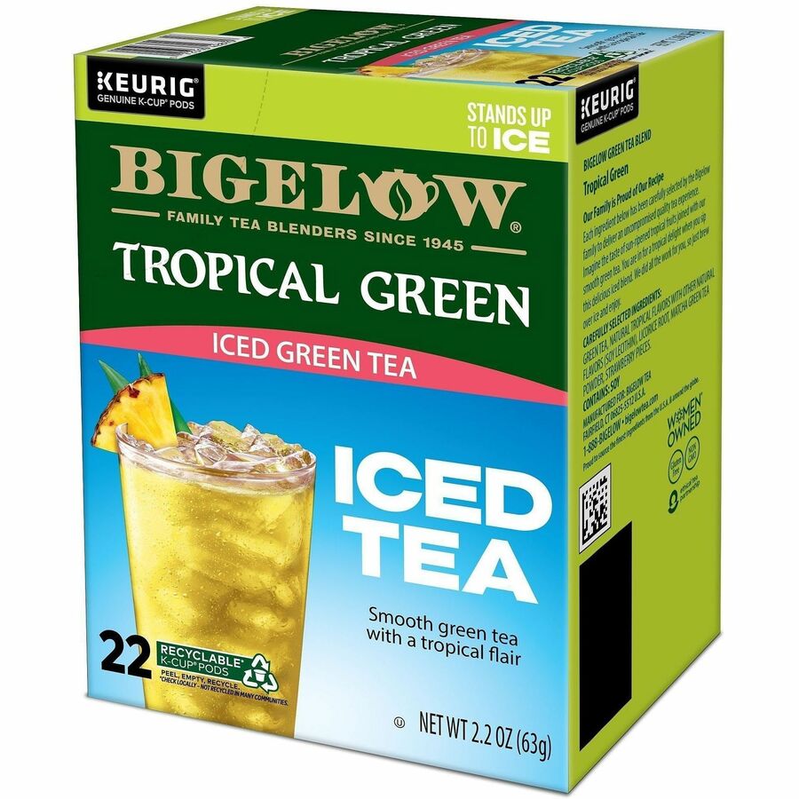 Bigelow® Tropical Iced Green Tea K-Cup - Compatible with Keurig Brewer - Kosher