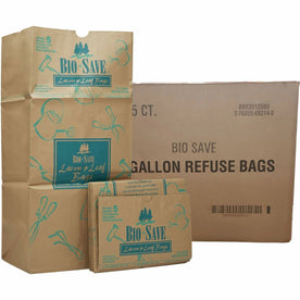 Bio-Save 30-Gallon Lawn & Leaf Bags - Eco-Friendly Waste Disposal - 50/Carton - Trash Liners