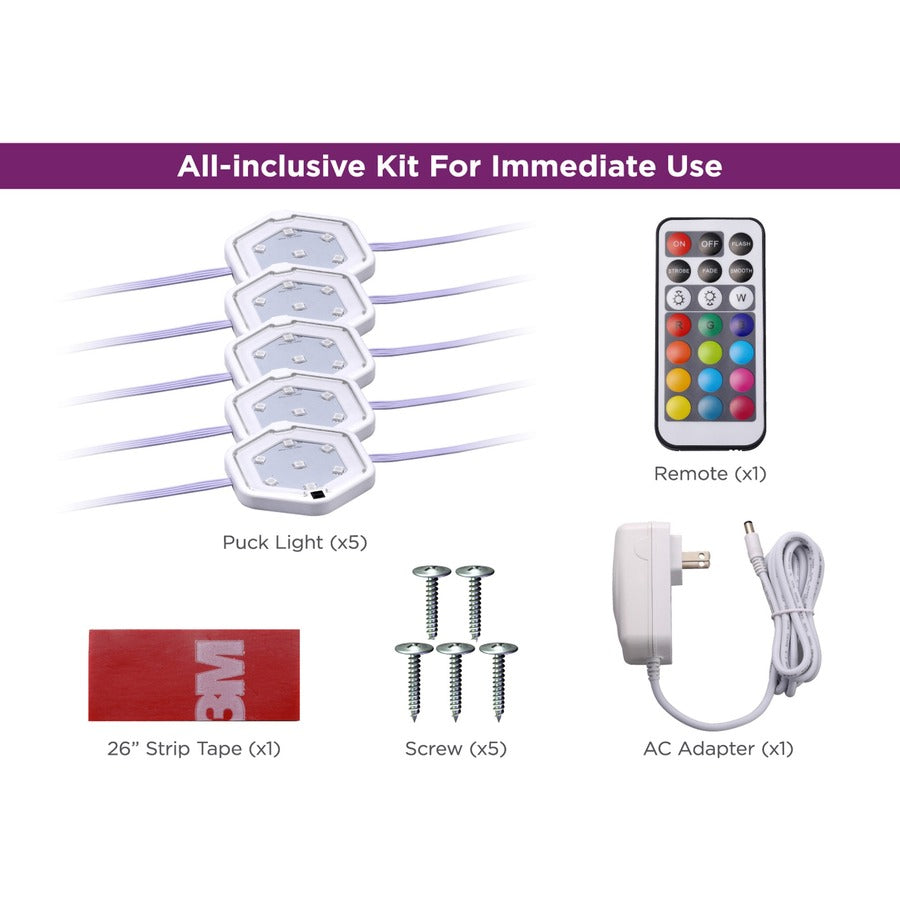 BLACK+DECKER Color-Changing LED Puck Light Kit - Alternate-Image2