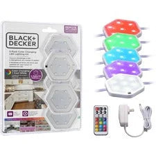 BLACK + DECKER Color-Changing LED Puck Light Kit - White - 1 Each - Lamps & Lighting