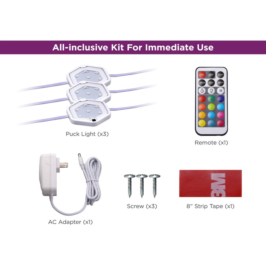 BLACK+DECKER Color-Changing LED Puck Light Kit - Alternate-Image1