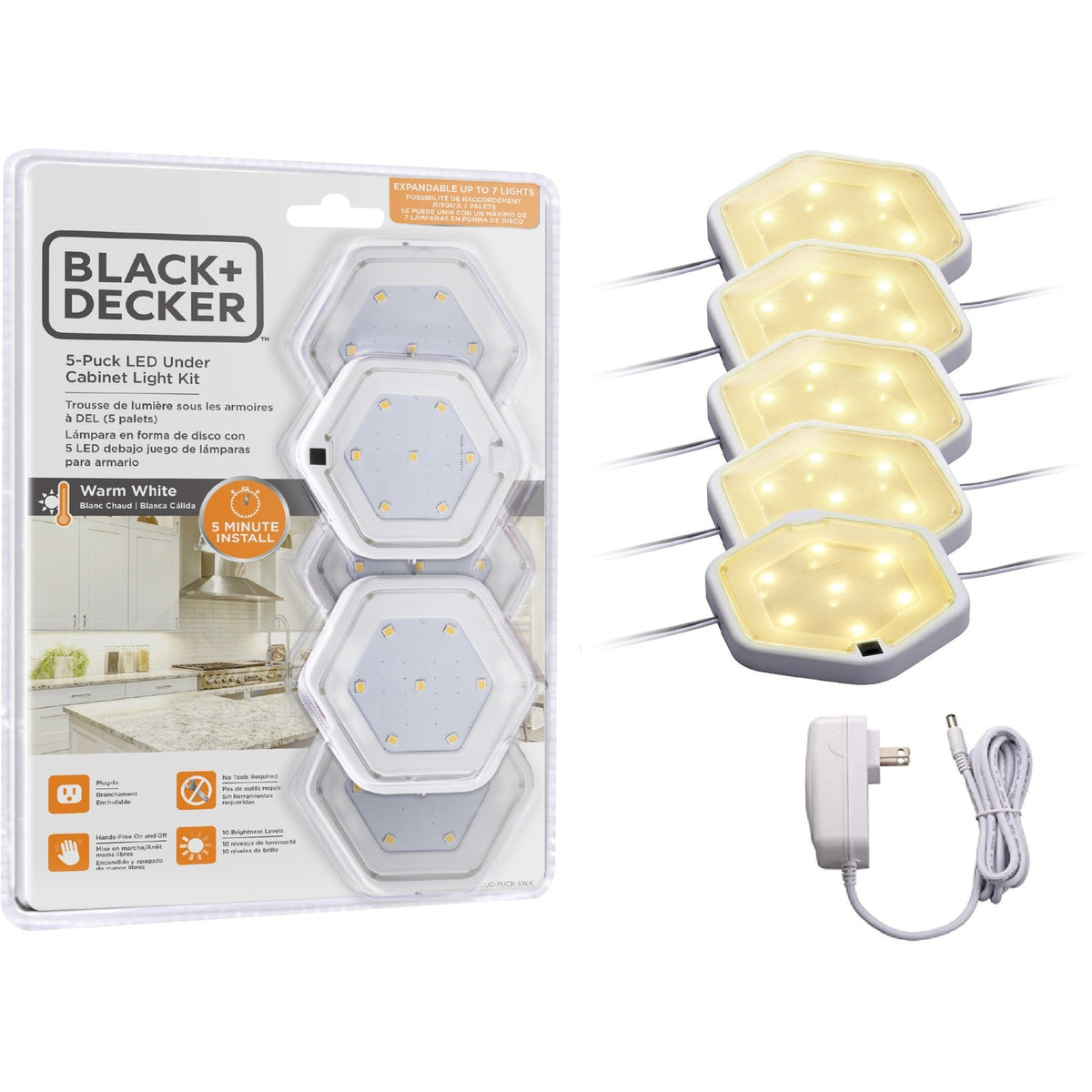 BLACK+DECKER LED Puck Light Kit - 2000