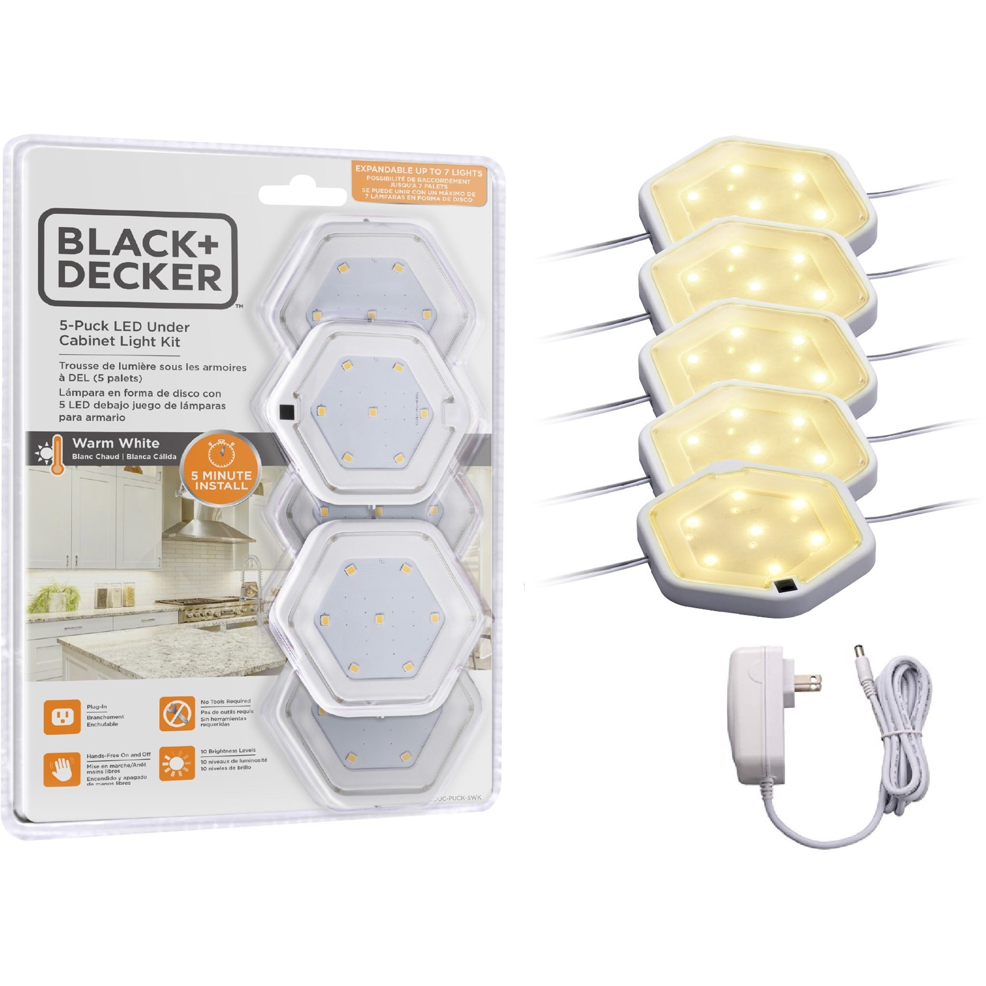 BLACK+DECKER LED Puck Light Kit - 2000