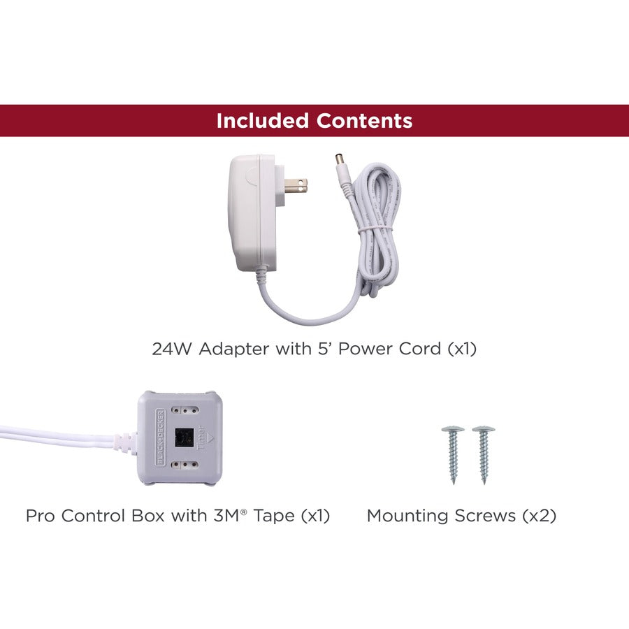 BLACK+DECKER Push Wire Under Cabinet Light Power Kit - Alternate-Image5