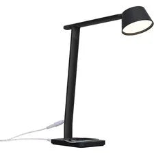 BLACK + DECKER Verve Adjustable LED Desk Lamp - Bulb - Dimmable Brightness Clock Durable Wireless Charging Swivel Base
