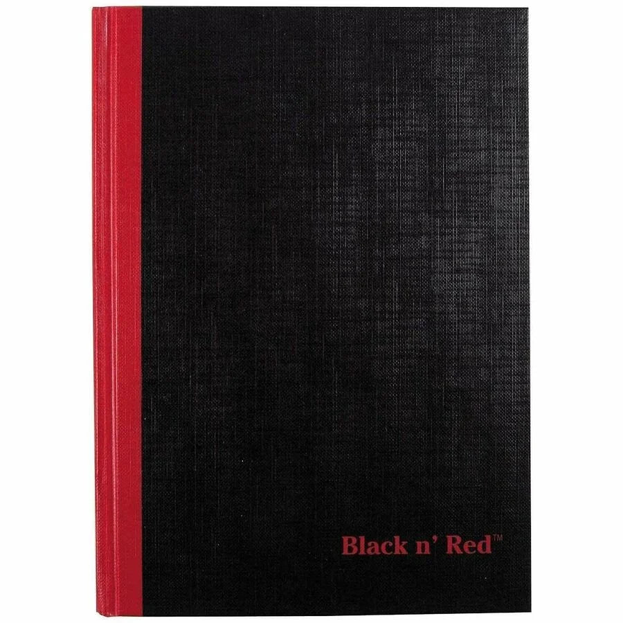 Black n’ Red A5 Casebound Notebook - 96 Ruled Sheets - Sewn - Hard Cover - Notebooks