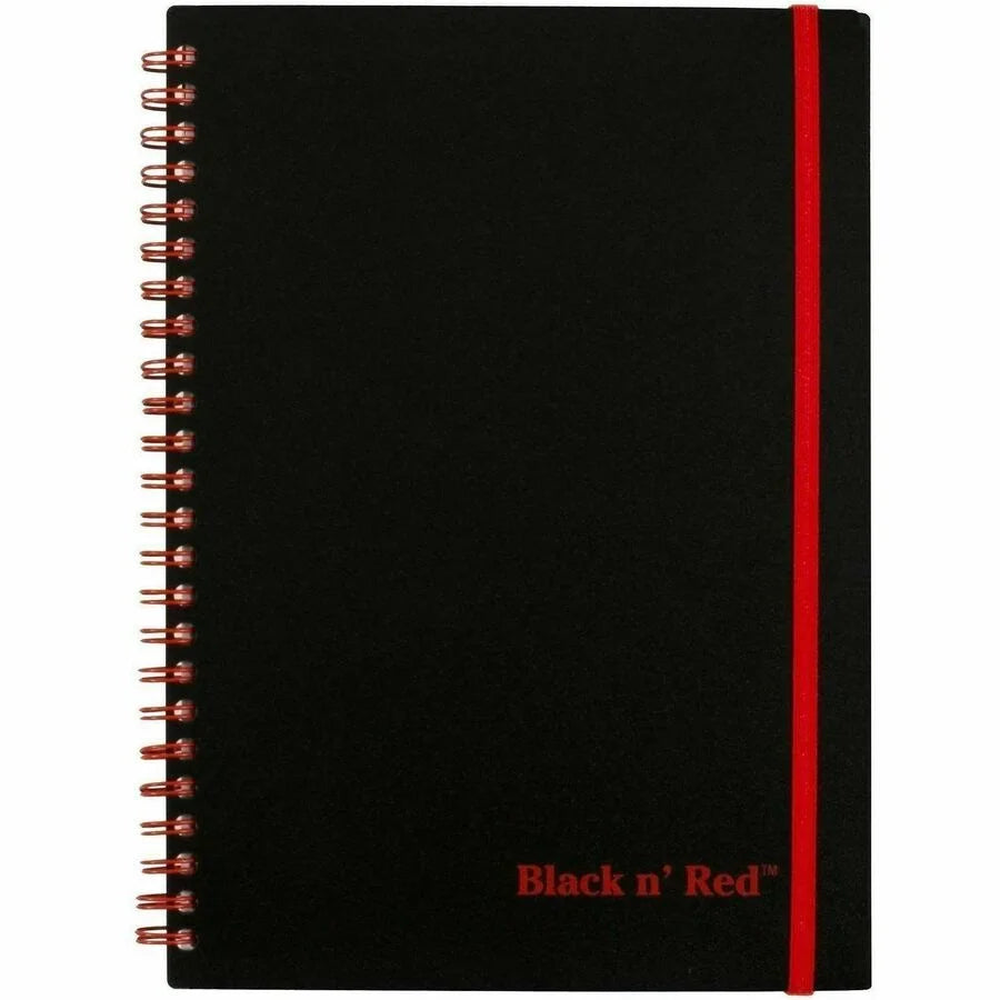 Black n’ Red Business Notebook: A5 Wire Bound 70 Sheets - Notebooks