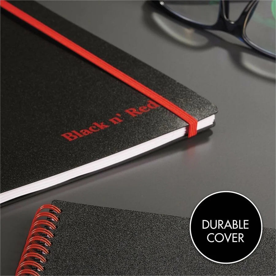 Black n’ Red Business Notebook: A5 Wire Bound 70 Sheets - Notebooks
