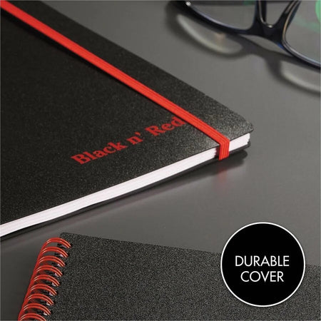 Black n’ Red Business Notebook: A5 Wire Bound 70 Sheets - Notebooks