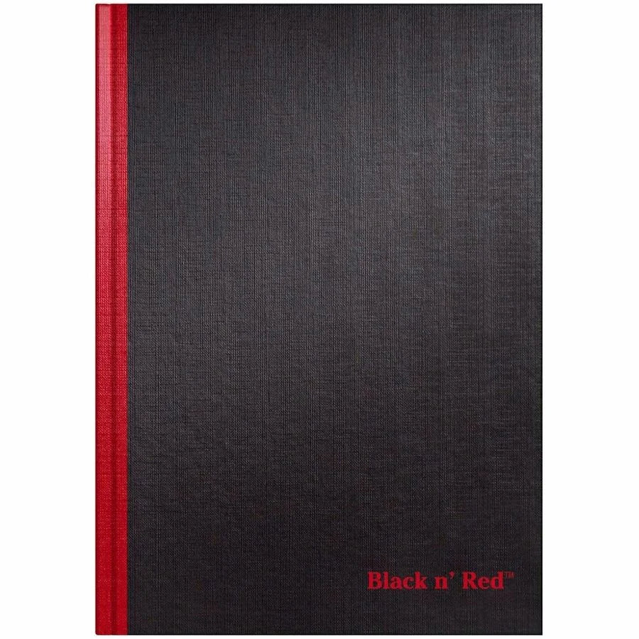 Black n’ Red Casebound Ruled Notebook: A4 96 Sheets Sewn - Notebooks