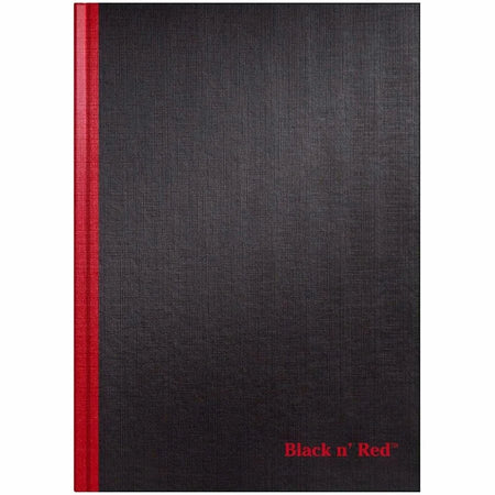 Black n’ Red Casebound Ruled Notebook: A4 96 Sheets Sewn - Notebooks