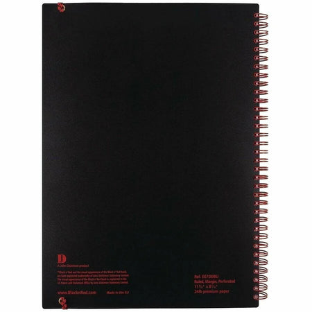 Black n’ Red Soft Cover Business Notebook: Twin Wirebound Ruled Margin - Notebooks