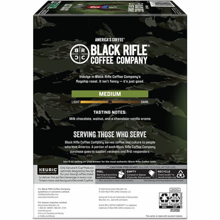 Black Rifle K-Cup Just Coffee - Compatible with Keurig Brewer - Medium - Kosher - 22 / Box
