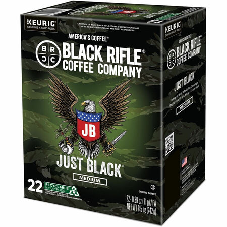 Black Rifle K-Cup Just Coffee - Compatible with Keurig Brewer - Medium - Kosher - 22 / Box