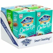 Blue Diamond Almonds Variety Pouches: Whole Nut Oven Roasted Lightly Salted - 2 lb - 42/Bag - Snacks