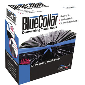 BlueCollar 30-Gallon Drawstring Trash Bags: Heavy-Duty Garbage Bags - & Liners