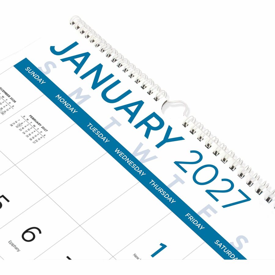 Blueline 2027 12-Month Large Print Monthly Wall Calendar - Alternate-Image1