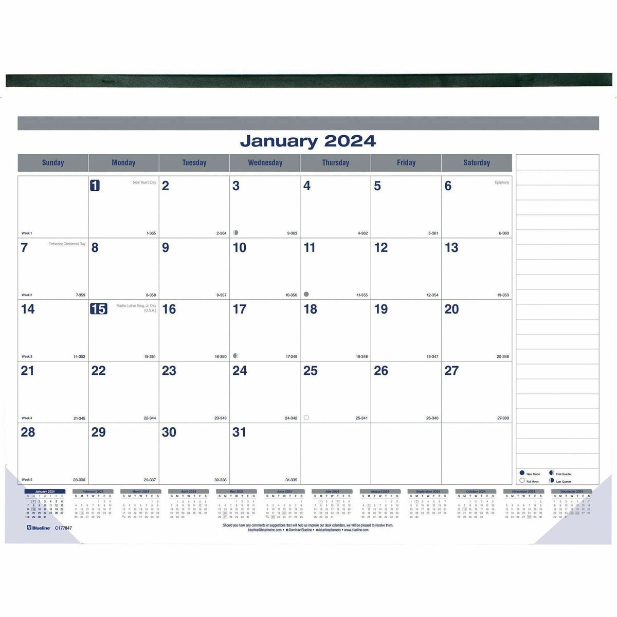 Blueline Net Zero Carbon Desk Pad - 2000