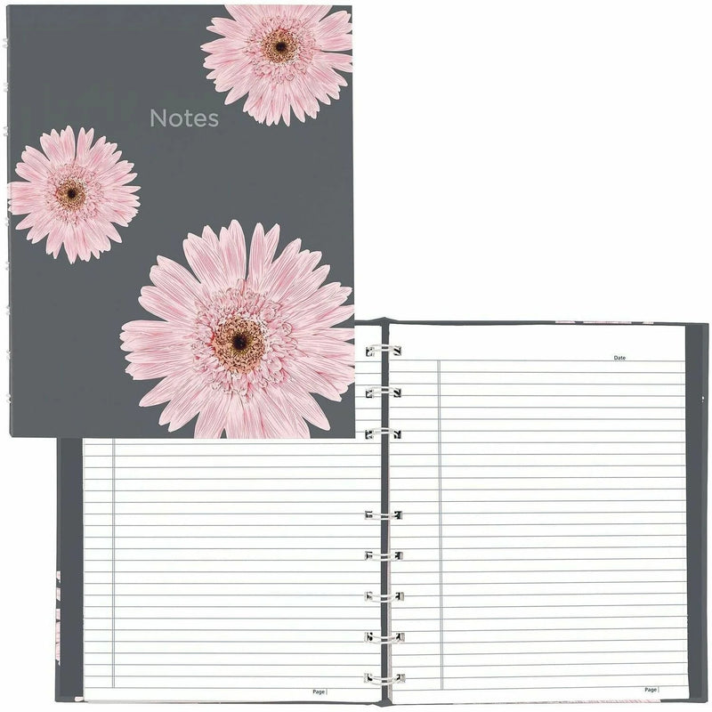 Blueline NotePro Pink Daisy Notebook: 150 Pages Twin Wirebound Ruled Margin - Notebooks