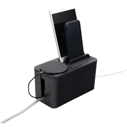 Bluelounge Cable Box Mini: Neatly Organize Cables - Black - Power Cords & Surge Protectors