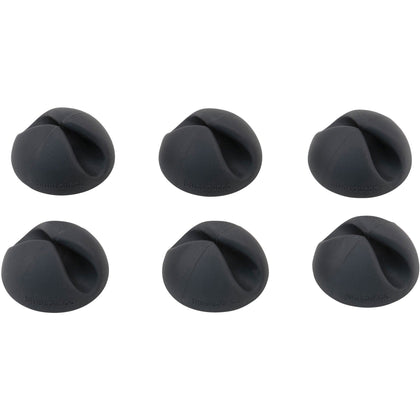 Bluelounge CableDrop Cable Anchors: Black Clips (6-Pack) - Audio/Video Cables & Accessories