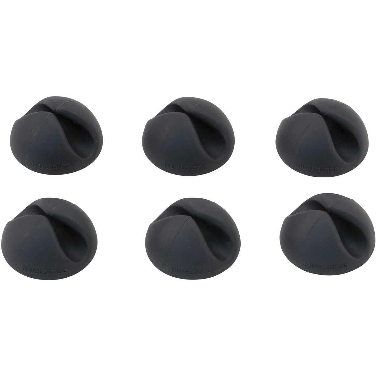 Bluelounge CableDrop Cable Anchors: Black Clips (6-Pack) - Audio/Video Cables & Accessories