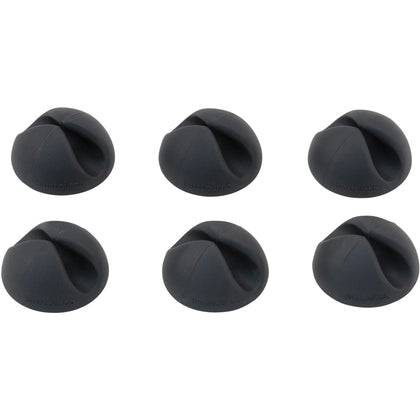 Bluelounge CableDrop Cable Anchors: Black Clips (6-Pack) - Audio/Video Cables & Accessories