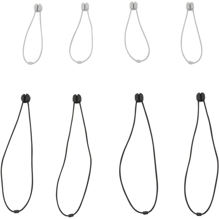 Bluelounge Pixi Reusable Ties: Cable Tie Set - Black Gray 8-Pack - Electronic Accessories