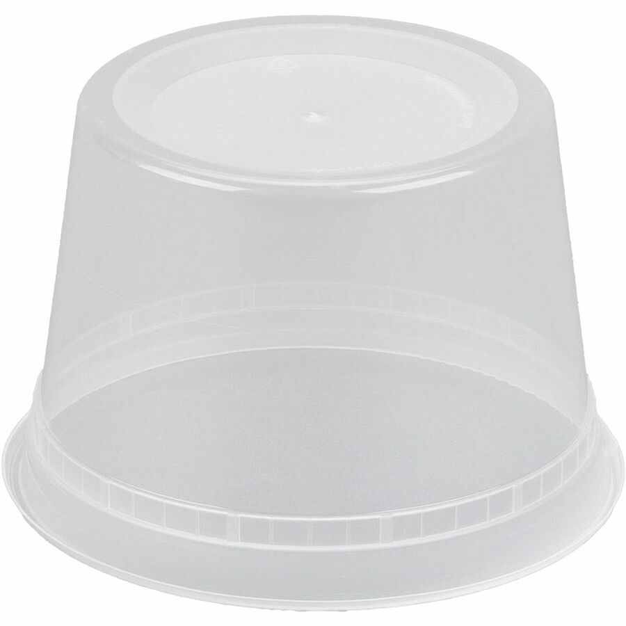 BluTable 16 oz Round Deli Tub Containers - Food Storage - Microwave Safe - Clear - 500 / Carton