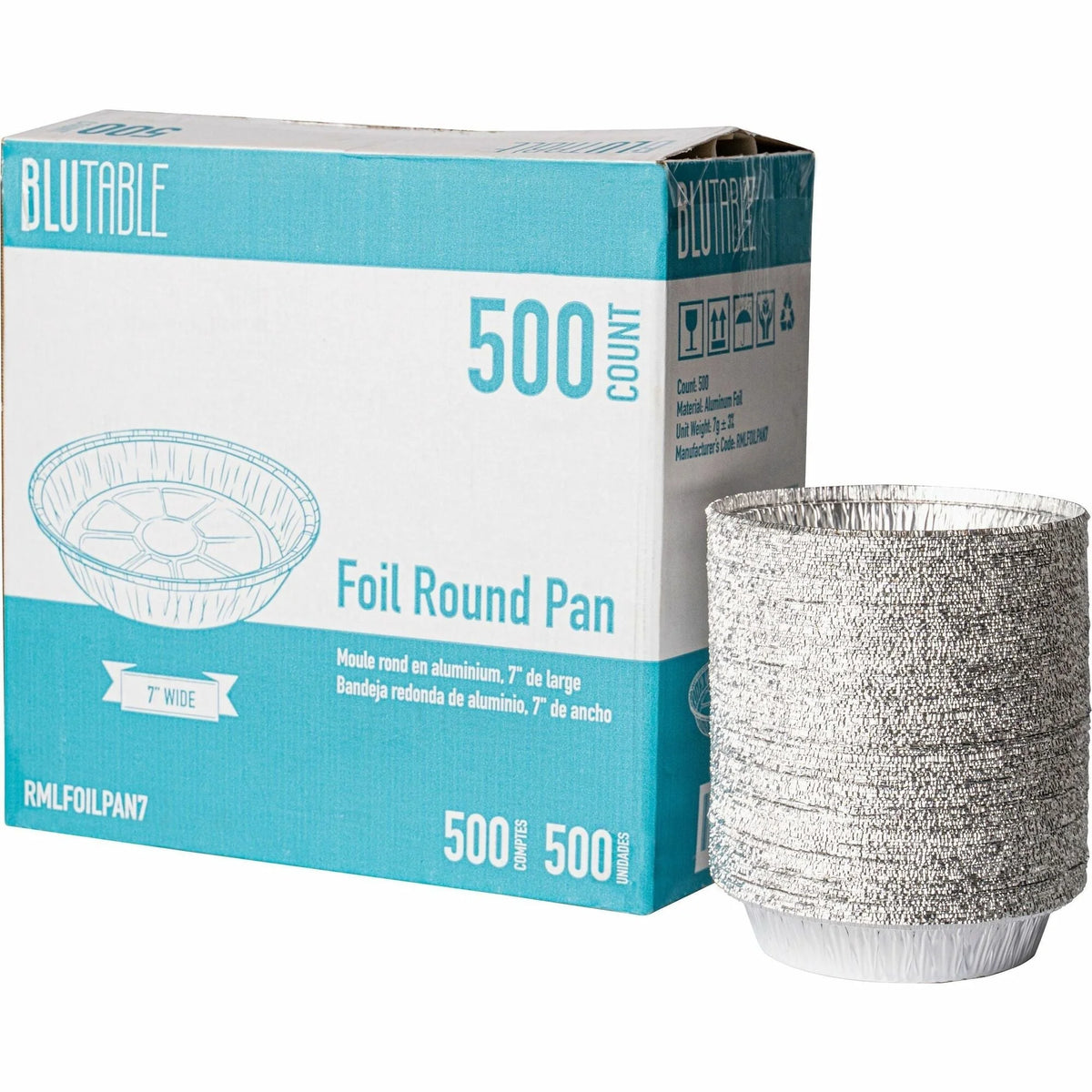 BluTable 7’’ Round Foil Pans: Convenient Food Storage Solution