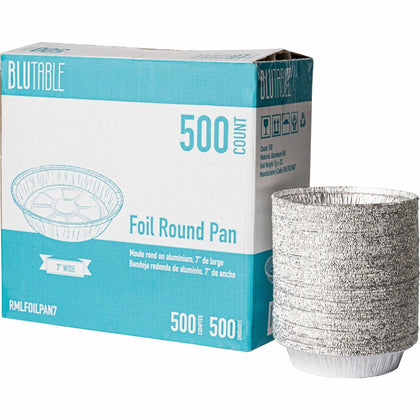 BluTable 7’’ Round Foil Pans: Convenient Food Storage Solution
