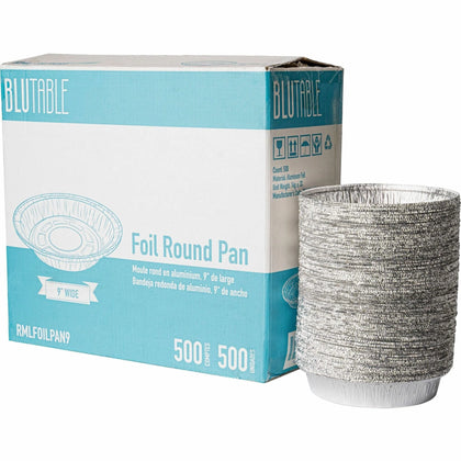 BluTable 9’’ Round Foil Pans: Aluminum Food Storage Solution