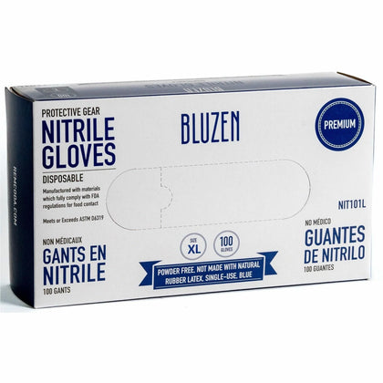 BLUZEN Extra-Strength Nitrile Gloves: Chemical Protection X-Large Size - General Purpose Gloves