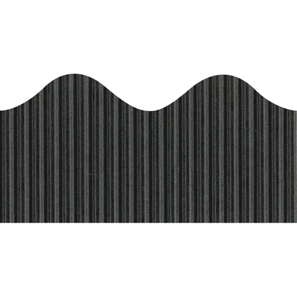 Bordette Decorative Border: Pin-up Scalloped Trim - Fadeless Black Paper - 2.25’’ x 600’’ - Bulletin Board Sets &