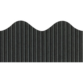 Bordette Decorative Border: Pin-up Scalloped Trim - Fadeless Black Paper - 2.25’’ x 600’’ - Bulletin Board Sets &
