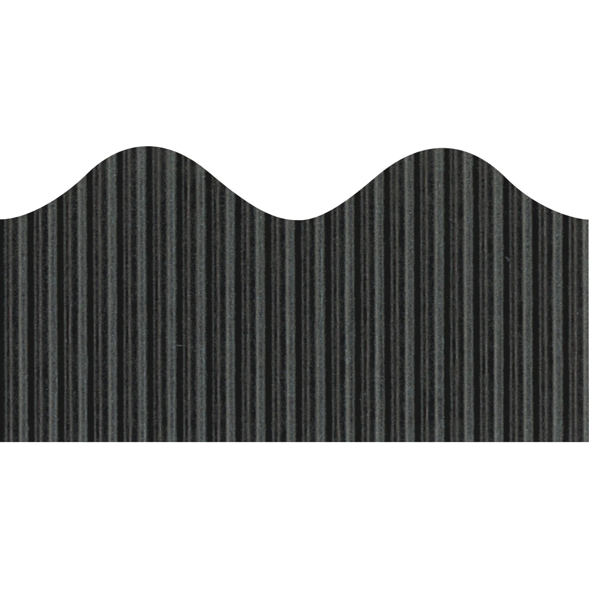 Bordette Decorative Border: Pin-up Scalloped Trim - Fadeless Black Paper - 2.25’’ x 600’’ - Bulletin Board Sets &