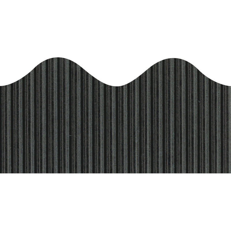 Bordette Decorative Border: Pin-up Scalloped Trim - Fadeless Black Paper - 2.25’’ x 600’’ - Bulletin Board Sets &