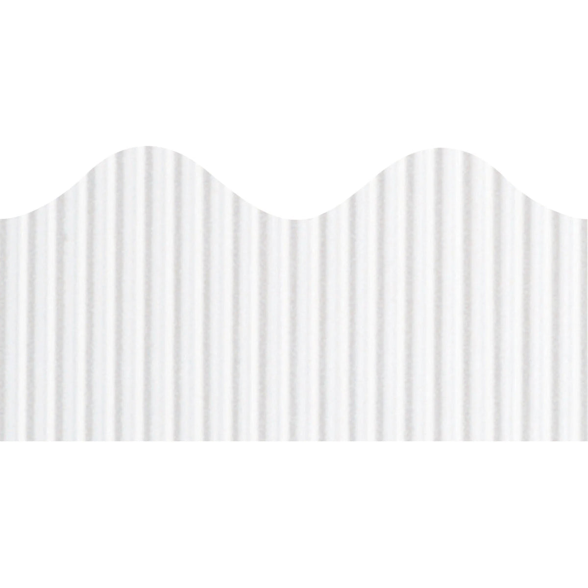 Bordette Decorative Border: Pin-up Scalloped Trim - Fadeless White Paper - 2.25’’ x 600’’ - Bulletin Board Sets &