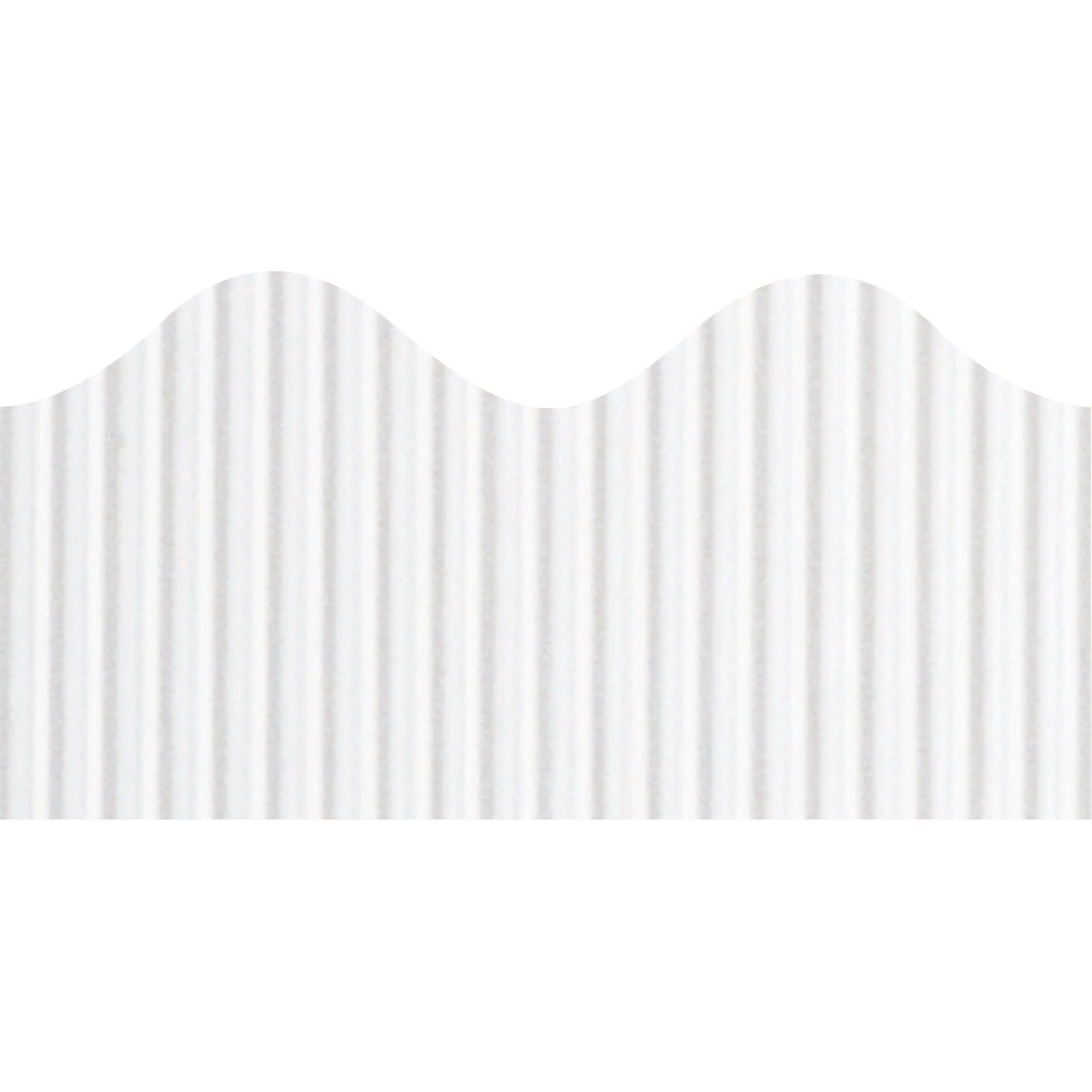 Bordette Decorative Border: Pin-up Scalloped Trim - Fadeless White Paper - 2.25’’ x 600’’ - Bulletin Board Sets &