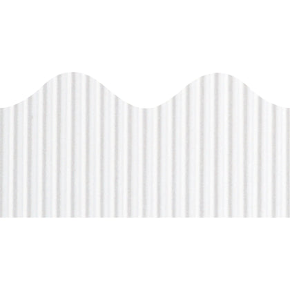 Bordette Decorative Border: Pin-up Scalloped Trim - Fadeless White Paper - 2.25’’ x 600’’ - Bulletin Board Sets &