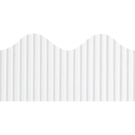 Bordette Decorative Border: Pin-up Scalloped Trim - Fadeless White Paper - 2.25’’ x 600’’ - Bulletin Board Sets &