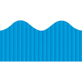 Bordette Decorative Border: Skill Learning Decoration - Brite Blue - 4’’x2.25’’x600’’ - Recyclable Fadeless - Bulletin