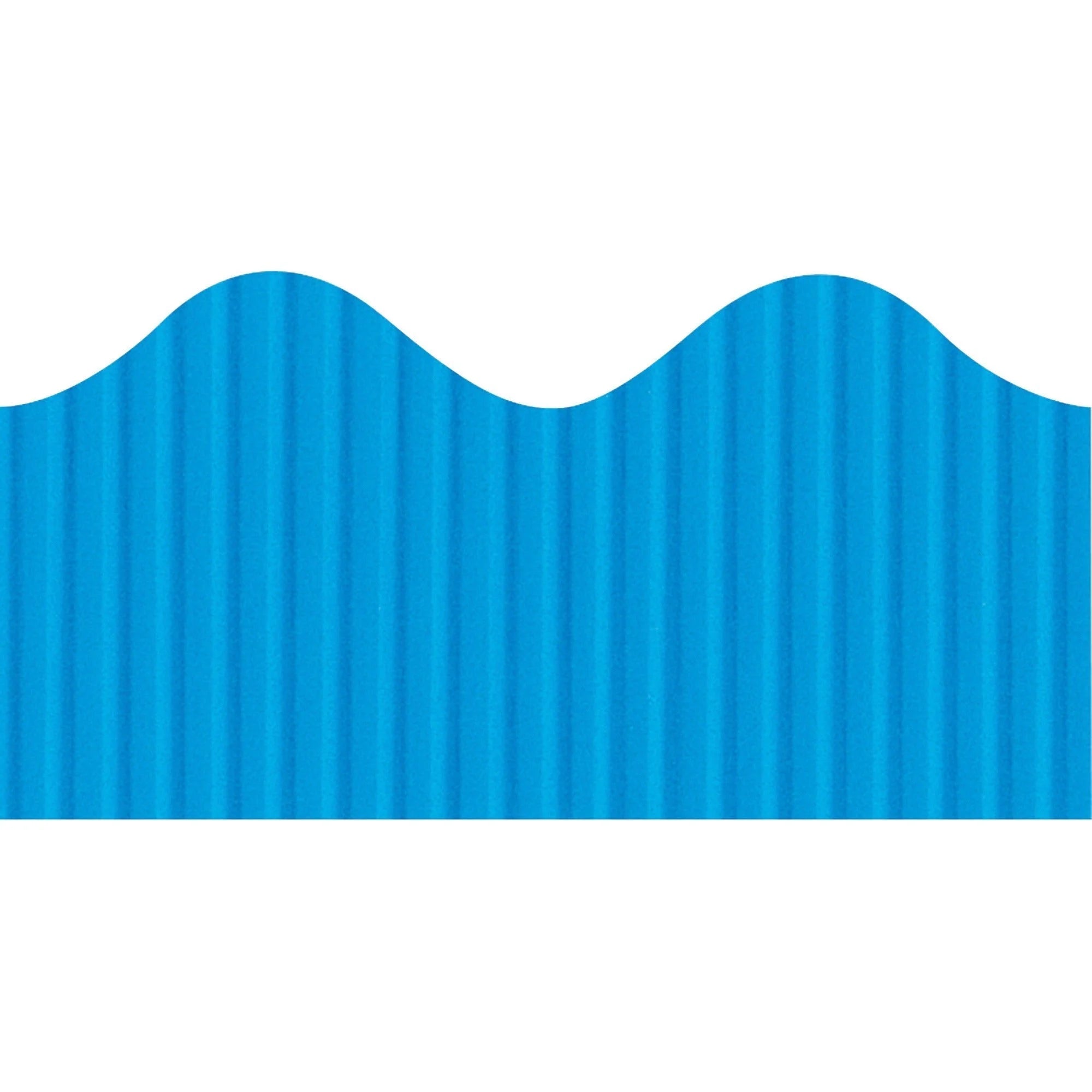 Bordette Decorative Border: Skill Learning Decoration - Brite Blue - 4’’x2.25’’x600’’ - Recyclable Fadeless - Bulletin