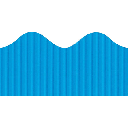 Bordette Decorative Border: Skill Learning Decoration - Brite Blue - 4’’x2.25’’x600’’ - Recyclable Fadeless - Bulletin