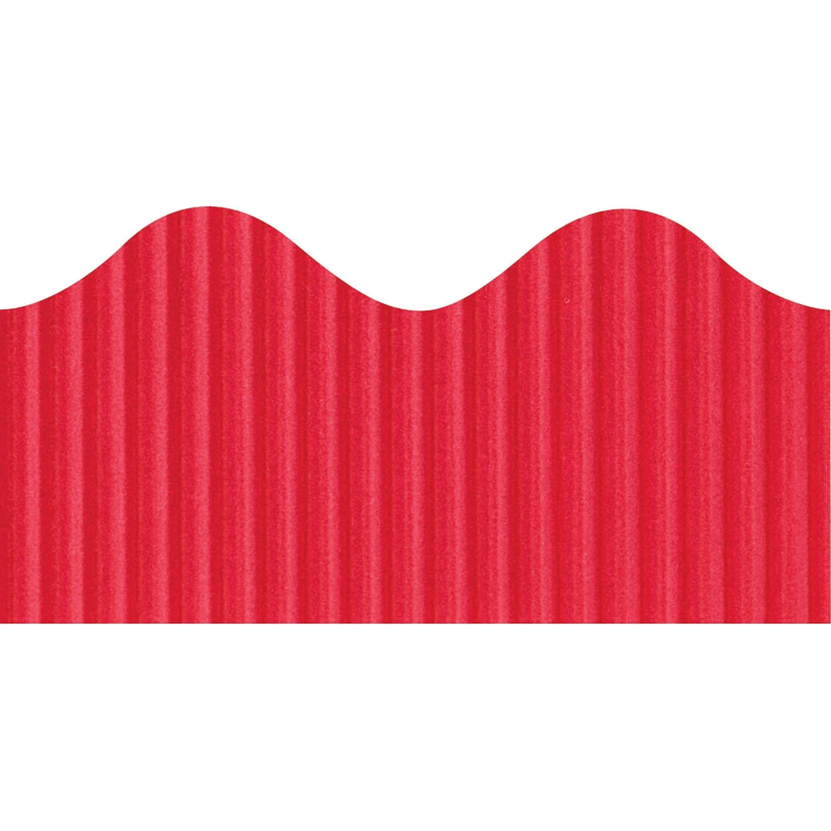 Bordette Flame Pin-Up Border: Dark Red Scalloped Trim - 4’’x2.25’’x600’’ - Bulletin Board Sets &