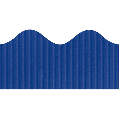 Bordette Royal Blue Decorative Border Roll - Scalloped Trim - 4’’x2.25’’x600’’ - Bulletin Board Sets &
