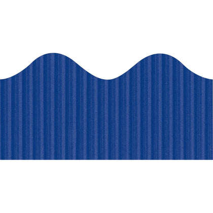 Bordette Royal Blue Decorative Border Roll - Scalloped Trim - 4’’x2.25’’x600’’ - Bulletin Board Sets &