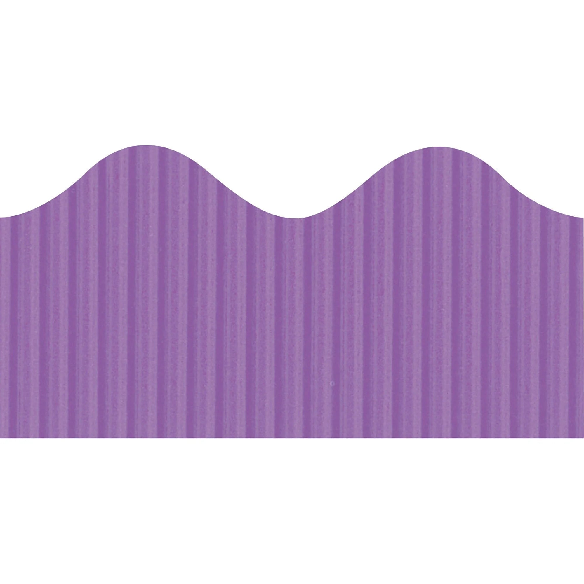 Bordette Violet Paper Border Roll - Scalloped Trim Shape Fadeless - 4’’x2.25’’x600’’ - Bulletin Board Sets &