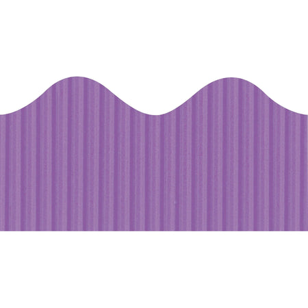 Bordette Violet Paper Border Roll - Scalloped Trim Shape Fadeless - 4’’x2.25’’x600’’ - Bulletin Board Sets &